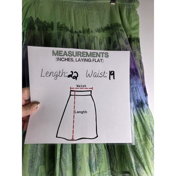 Women's Dressbarn Size S High Waisted Tie-Dye Boho Stretchy Skirt - Picture 6 of 8